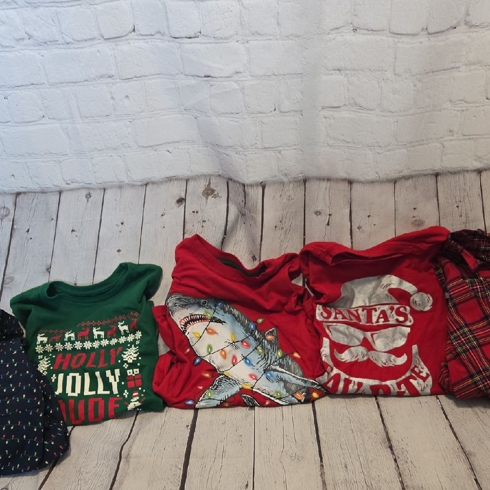 Boy's Size 10/12 Christmas Shirt Bundle